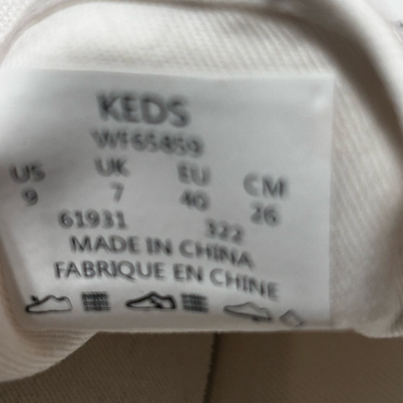 Keds Off-White Canvas Lace-Up Shoes - Picture 6 of 11